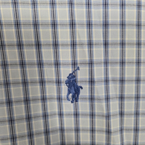 Ralph Lauren Blake shirt Large Plaid check‎ blue gray Long Sleeve button down - Picture 3 of 11